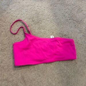 Missguided Pink One-Shoulder Bikini Top